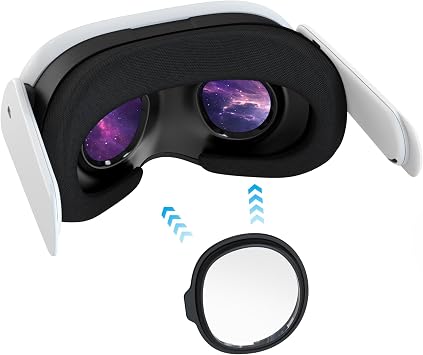 VR Myopia Glasses Lenses for Quest 3, Maxonar Lenses Insert Compatible with Meta Quest 3, Easy-to-Install SPH:-3.75 (One Lens)