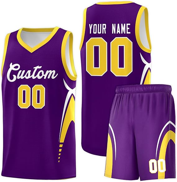 Personalized Basketball Jersey and Shorts Team Name Number Logo-Custom Basketball Jersey Uniform for Men Women Kids