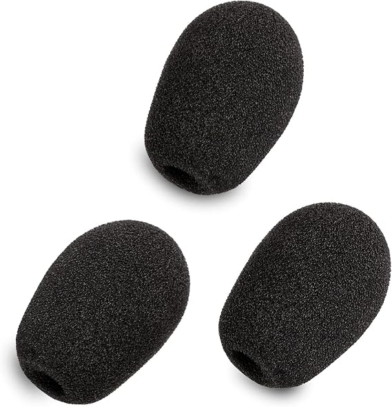 LEFXMOPHY Blackshark Pop Filter Replacement for Razer BlackShark V2 / V2 Pro / V2 X/Kaira Pro Gaming Headset Microphone Windscreen Mic Foam Cover, 3-Pack