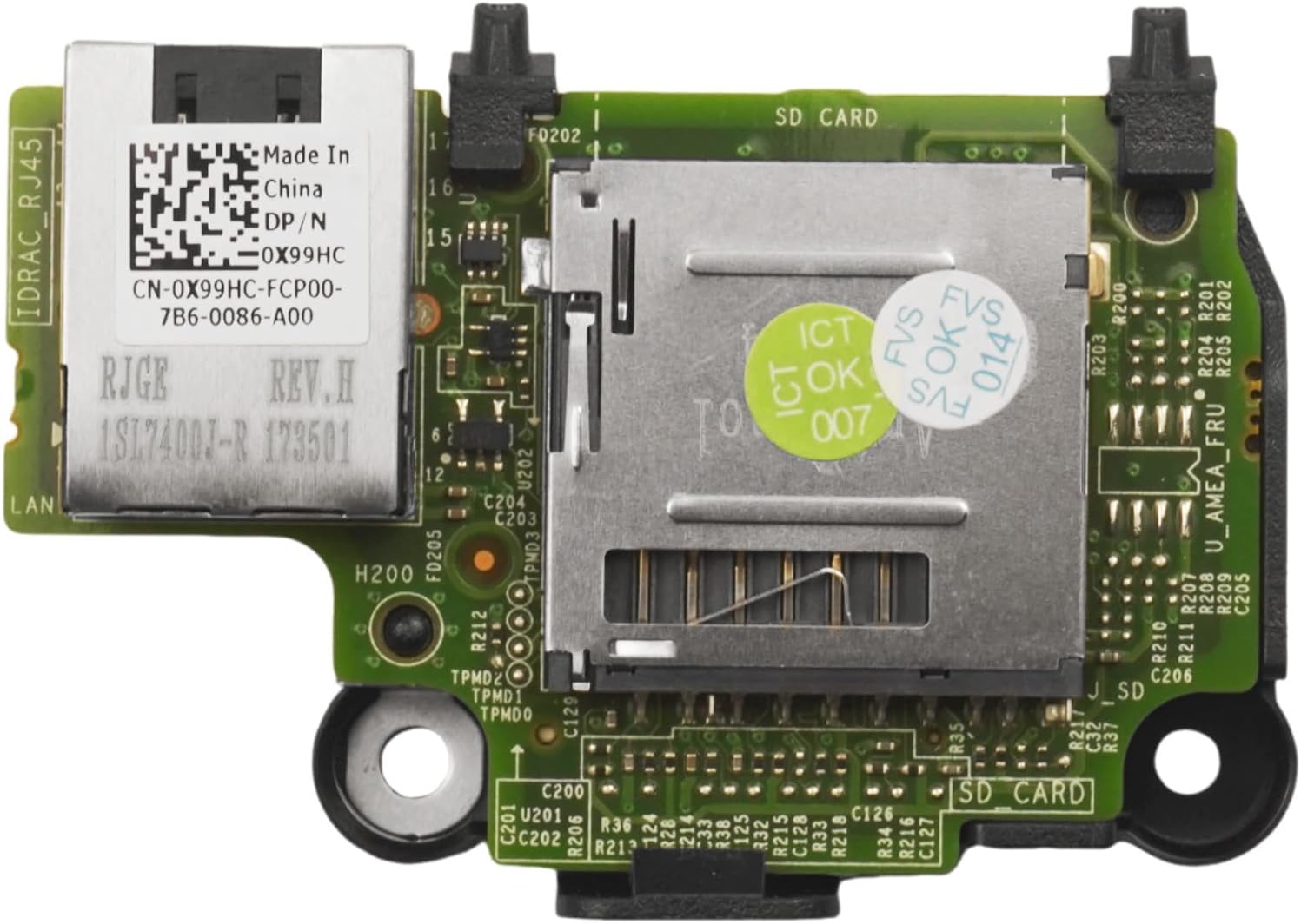 iDRAC8 Enterprise Remote Management Card Remote Access Port Replacement for DELL R430 R530 T430 Poweredge Server 0X99HC X99HC 0R2PRC R2PRC