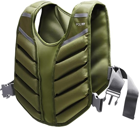 Polyfit (Sierra) Weighted Vest for Workout 10lb, 15lb, 20lb Weight Vest for Men & Women - Enhance Strength Training & Endurance