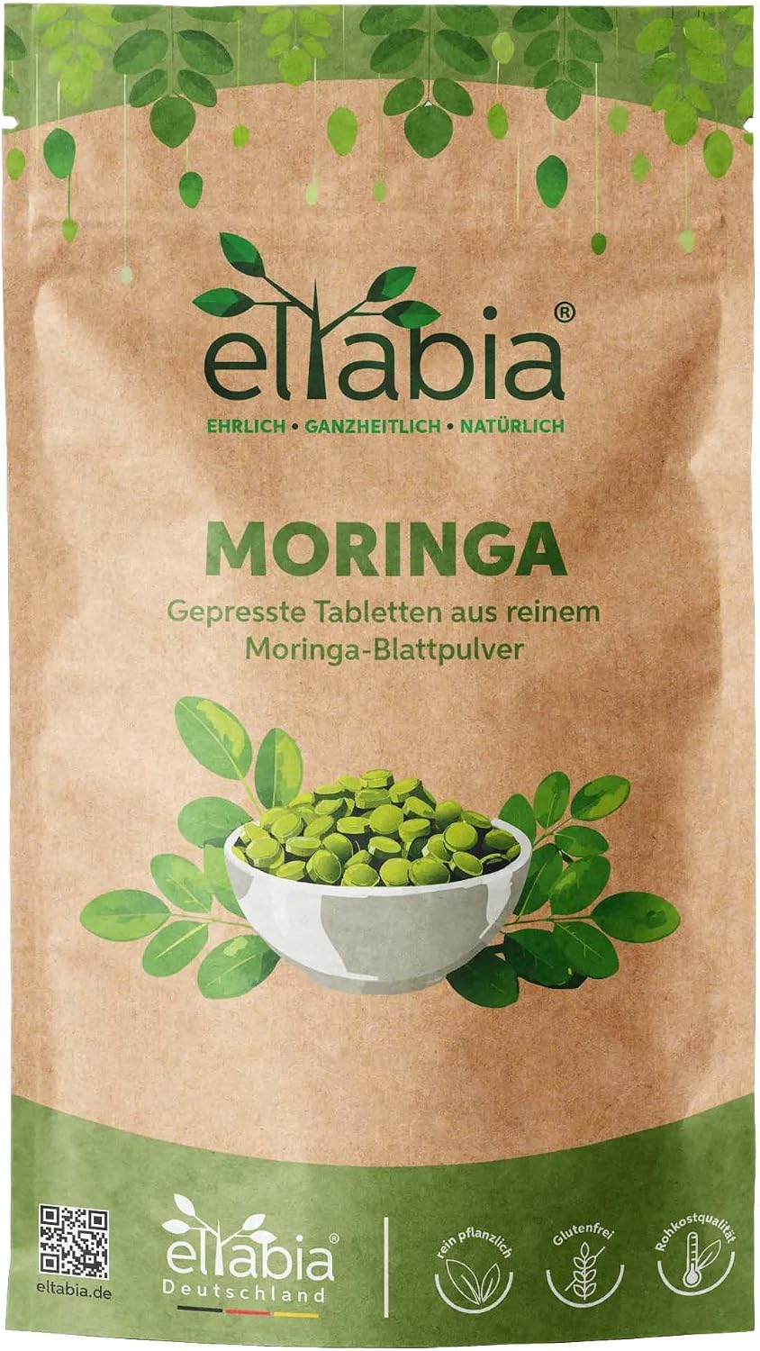 Moringa Tablets 1250 Pellets Moringa Oleifera High Dose 3500 mg Daily Dose in Premium Raw Food Quality