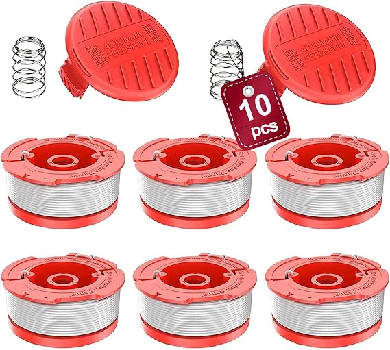10 Pack String Trimmer Line Spool Replacement for Craftsman Weed Eater CMZST065 CMCST900 CMESTA900 CMESTE920 Grass Trimmer Auto Feed 0.065 Trimmer Line Spool Parts(6 Spools,2 Spool Caps,2 Springs) | for CMCST900 CMESTA900 CMESTE920 Grass Trimmer Auto Feed 0.065 Trimmer Line Spool Parts(6 Spools,2 Spool Caps,2 Springs)
