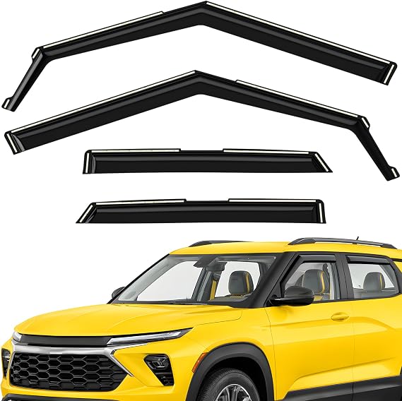 Extra Durable Window Deflectors in-Channel Visors Rain Guards Fit for Chevrolet (Chevy) Trailblazer 2021-2026, Sun Visors, Wind Vent for Shades, Exterior Car Accessories - 4pcs. AG0644