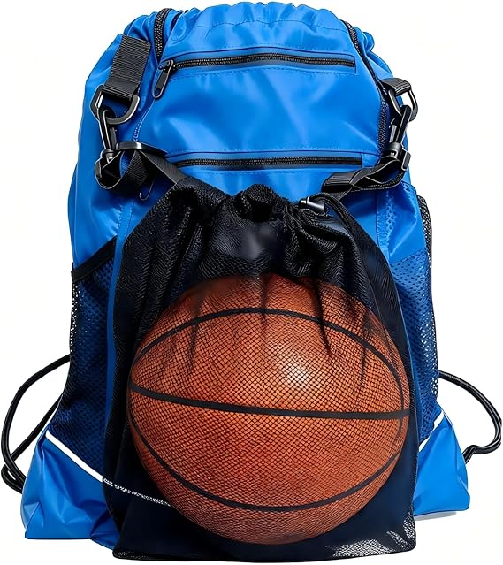 SSZYace Basketball Backpacks for Men Boys Foldable Football Backpack Basketball Bag Gym Bag Drawstring Bags