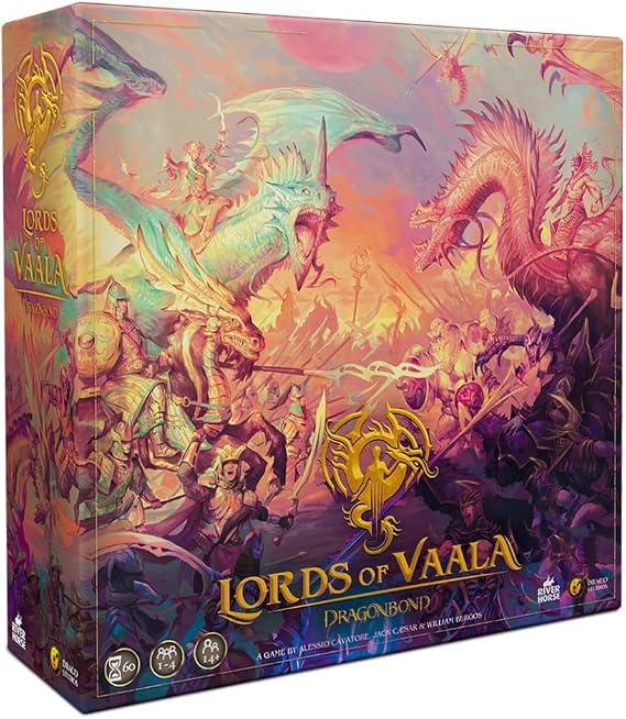 Draco Studios Dragonbond: Lords of Vaala 2 Player Fantasy Board Games for Adults, Dragon Game for Kids, 2 Player Strategy Board Games for Adults, RPG Cooperative Conquest, 1-4 Players, Age 14+