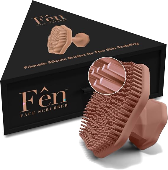 Face Scrubber & Gentle Face Exfoliator, Prismatic Silicone, Driftwood