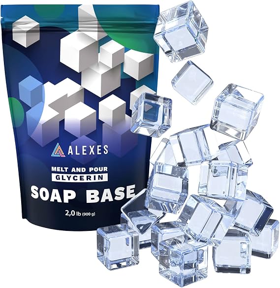 Glycerin Melt and Pour Soap Base - Soap Base for Soap Making Melt and Pour Organic Clear Glycerin Soap Base - Soap Making Supplies - 2 lb Soap Melt and Pour Base