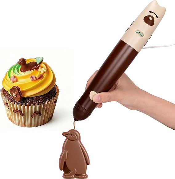 3D Chocolate Pen, Food Pen for Baking and Cake Decorating, DIY Tool for Edible Drawings and Sculptures, Creative Activity for Baking Enthusiasts and Families