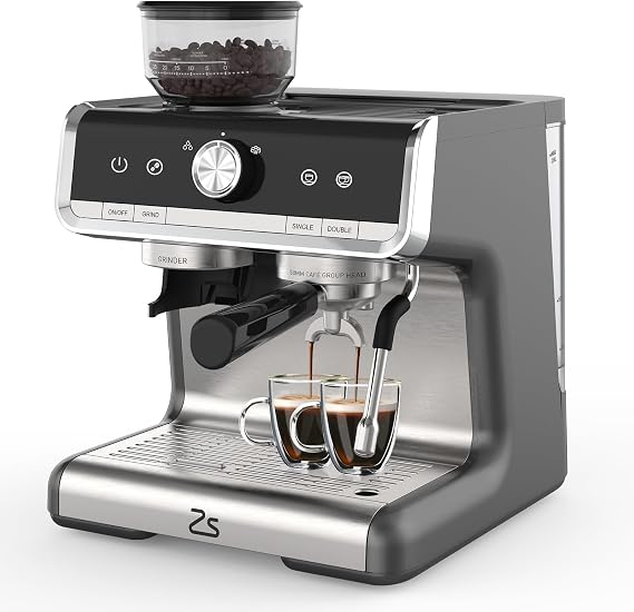 Zstar 20 Bar Espresso Machine For Home Barista, Coffee Espresso Machine for Cappuccino, Latte, Automatic Espresso Maker with Milk Frother Steam Wand, PID Temp Control, 95OZ Water Tank, 1450W