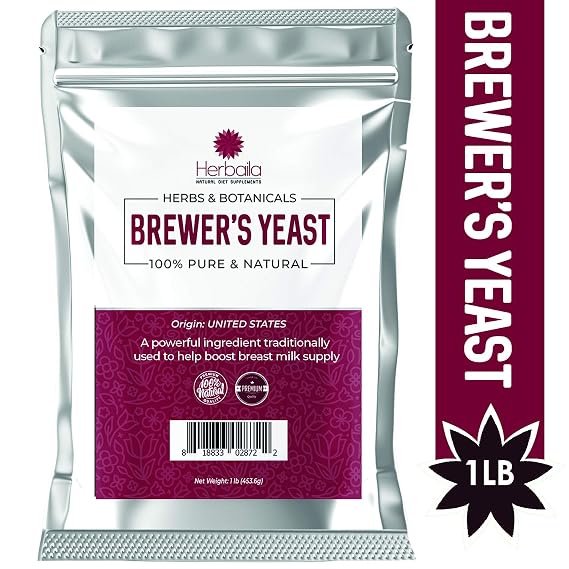 Brewers Yeast Powder, 1Lb, Yeast for Breastfeeding Mothers, Baking, Gluten-free, non-GMO, Unflavored