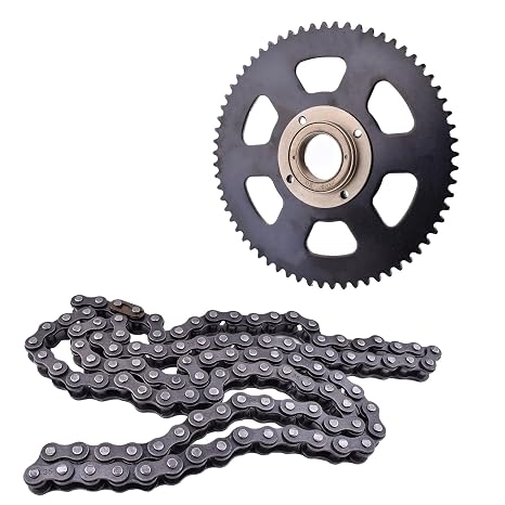 Doinal #35 Chain Sprocket 65 Teeth with Chain 108 Links, Flywheel Adapter
