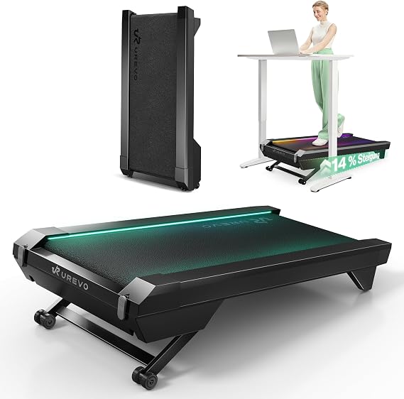 UREVO CyberPad Smart Walking Pad Treadmill with 14% Automatic Incline