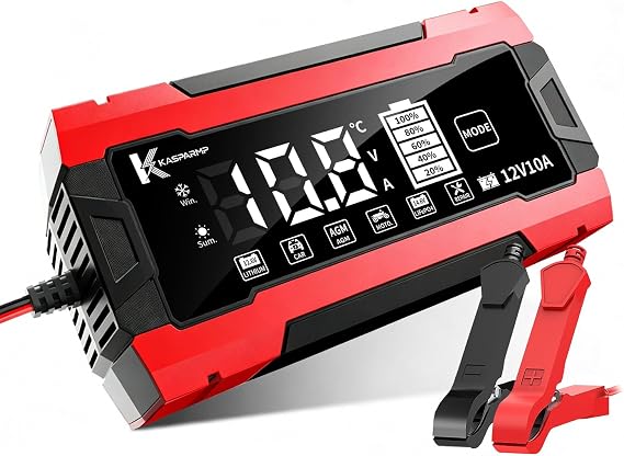 12V 10A Smart Battery Charger, Automatic Fully Battery Maintainer