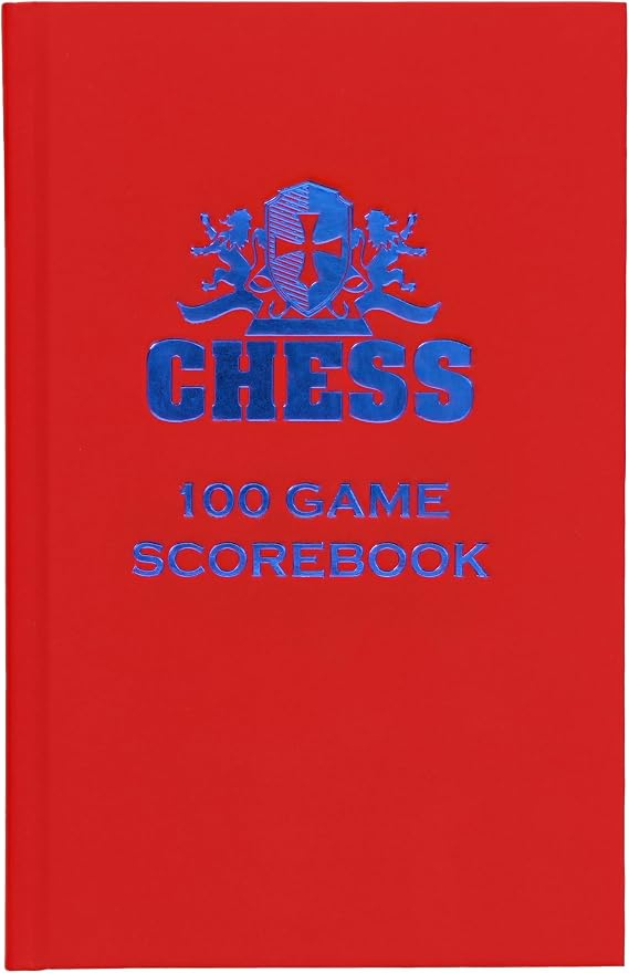 WE Games Chess Scorebook & Notation Book - Hardcover Chess Book with 100 Pages, Ideal for Clubs & Tournaments