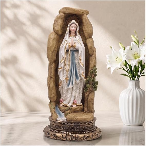 MeritMode Virgin Mary Collectible Figurines - Our Lady of Lourdes