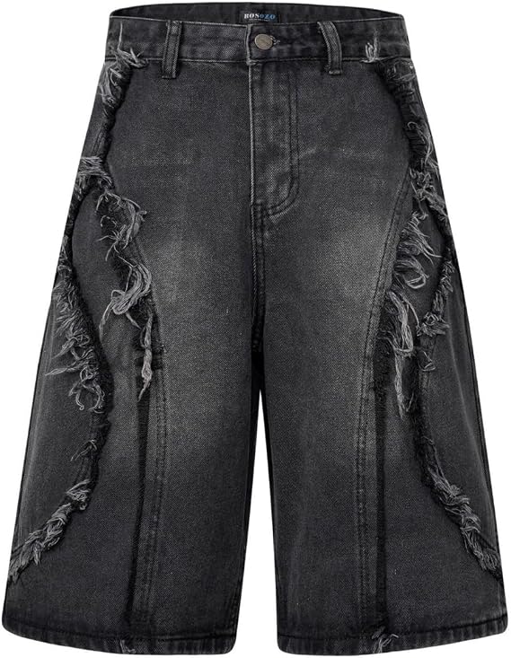 CUTEGAL Y2K Unisex Jorts Mid Rise Denim Shorts Wide Leg Baggy Pants Jeans Casual Streetwear