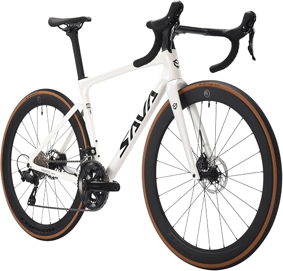 SAVADECK Carbon Road Bike,Lightweight Full Carbon Racing Bicycle with Shimano 105 R7120 24S Shift Groupset and Hydraulic Oil Disc Brake Bike