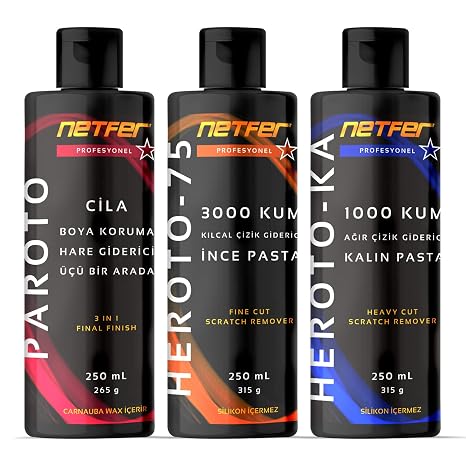 Netfer 3'lü İnce Kalın Pasta Cila Set - 3x250 mL