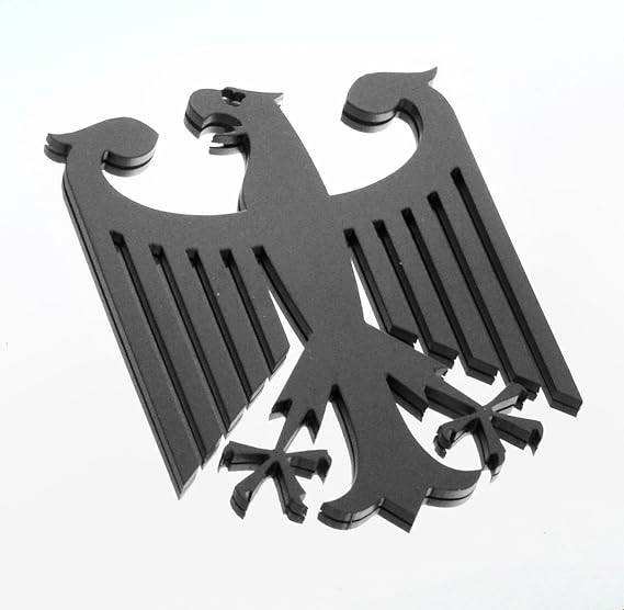 Metal German Eagle Germany Emblem Decal Insignia made in the USA 4" Tall