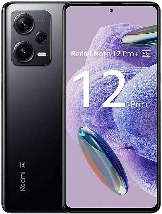 XIAOMI Redmi Note 12 Pro+ Plus 5G (256GB + 8GB) Factory Unlocked 6.67" 200MP Triple Camera (Only Tmobile Tello Mint USA Market) + Extra (w/Fast Car Charger Bundle) (Midnight Black (Global))