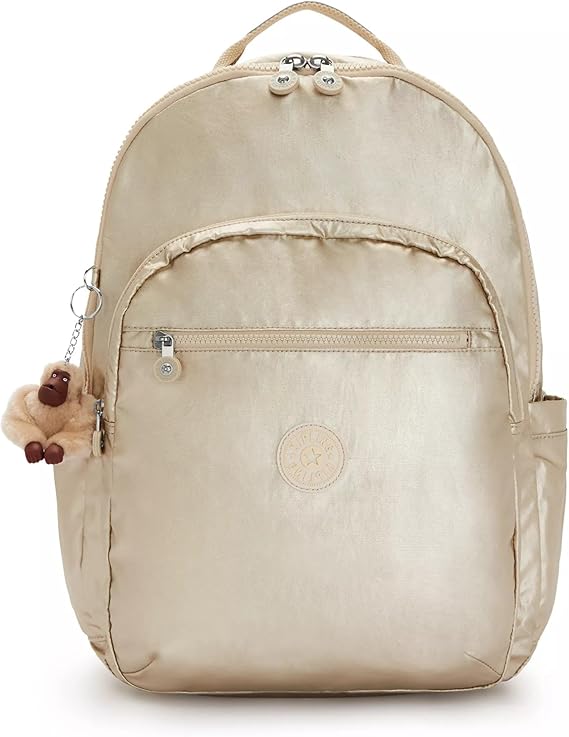 Kipling Seoul Extra Large Metallic 17" Laptop Backpack Starry Gold Metallic