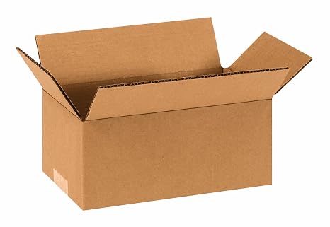 BOX USA Long Boxes Holds 65lbs, 9x4x4 25-Pk for Shipping & Packing
