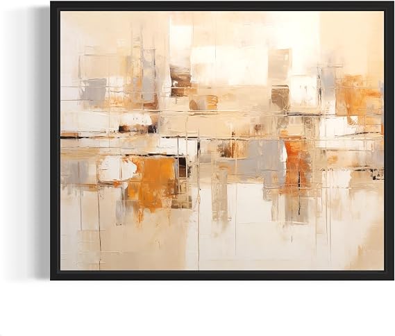 Beige Astract Poster Art Print, Wall Hanging Painting Decor Artwork 3 for Bedroom Bathroom Living Room Decoration (Beige Astract, 11x14 inches (Unframed))