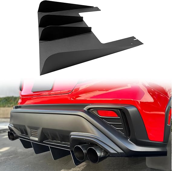 Universal MDA Style Textured Matte Black Aluminum Rear Diffuser Splitter