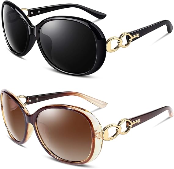 Sunier Sunglasses Womens Polarized, Trendy Oversized Big UV400 Sun Glasses | Anti Glare,Vintage Butterfly Design,Lightweight Ladies Shades,Ideal for Driving,Beach,Travelling,Running,Party,Outdoor