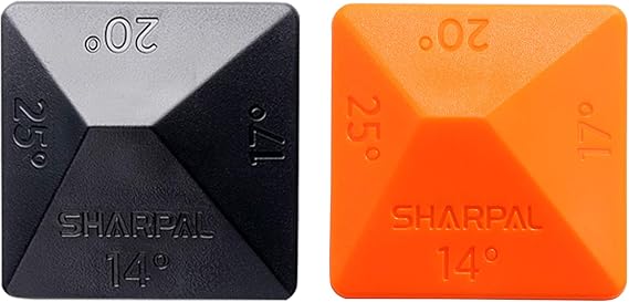 SHARPAL 196N Angle Pyramid Guide 4 Universal Angles 14 17 20 25, 2-Pack | For Sharpening Stone, Whetstone