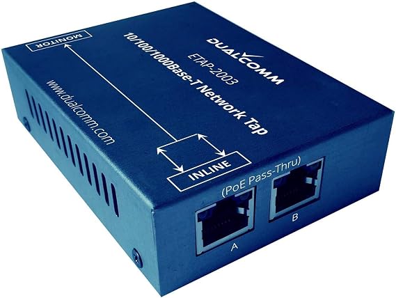 Dualcomm10/100/1000Base-T Gigabit Ethernet Network TAP [ETAP-2003]