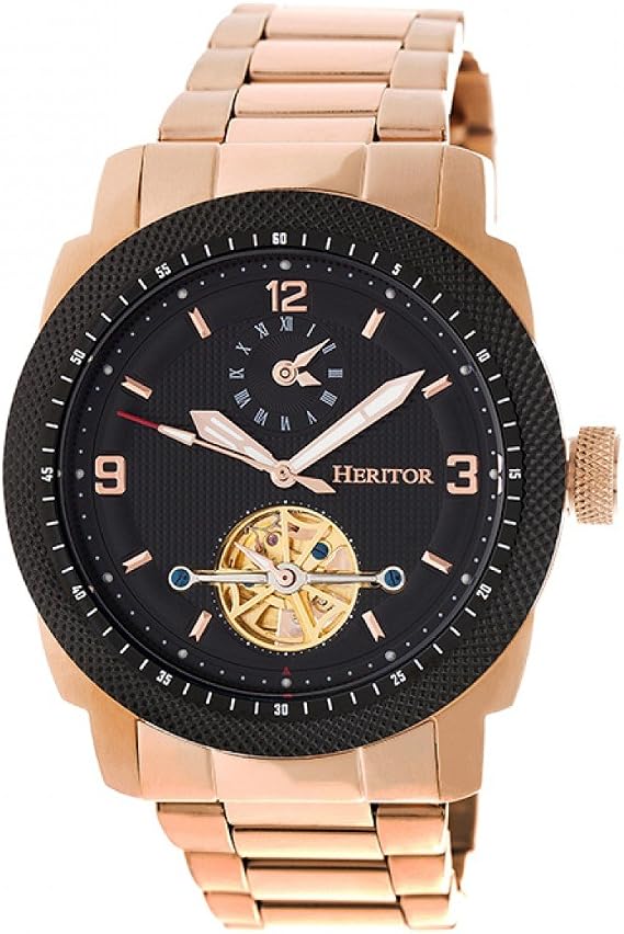 HERITOR Automatic Jeweled Automatic Movement 316L Surgical-Quality Stainless Steel Case/Sapphire-Coated Mineral Crystal and Bracelet Watch(Model: HERHR5004)