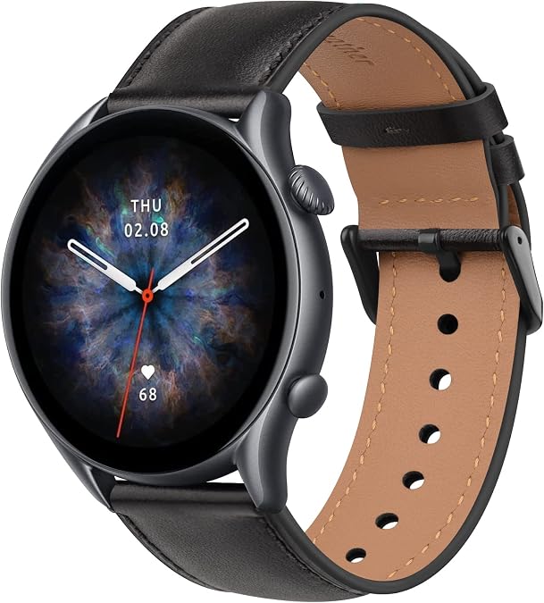 AK Leather Band for Amazfit GTR 4/ GTR 3 Pro, 22mm Quick-Release Adjustable Strap with Metal Buckle for Women Men, Soft Replacement Wristband for Amazfit GTR Smartwatches
