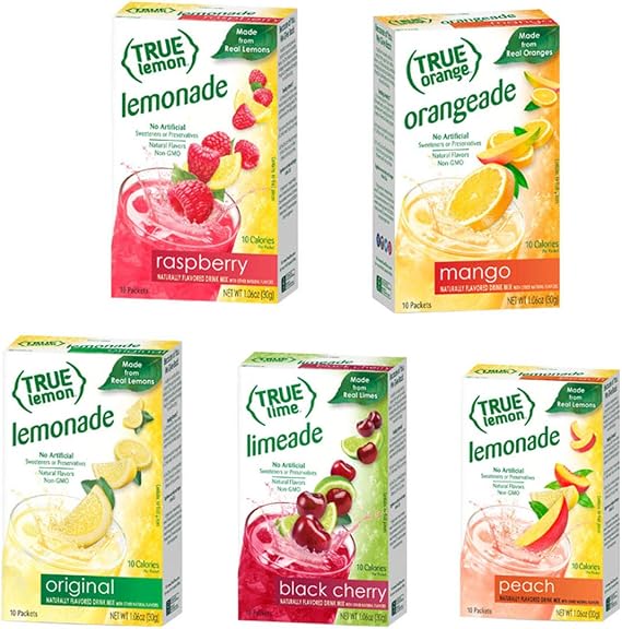 True Lemon Assorted Beverage & Lemonade Drink Mixes 10 Ct 1.06 oz Pack of 5