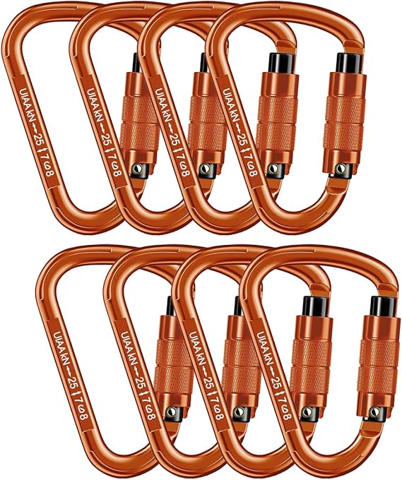Auto Locking Carabiner Heavy Duty Carabiner 25kN Climbing Carabiner Climbing Equipment Safety Carabiners for Rappelling, Hammocks, Rescue, Dog Leash, Swing