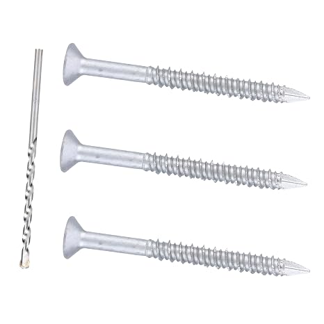 1/4 x 2-3/4" 410 Stainless Steel Flat Head Tapcon Concrete Screw Anchor, for Anchoring to Masonry, Block or Brick (50Pcs/Box)