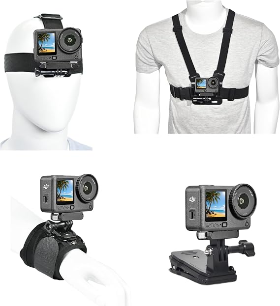 Chest/Head/Wristband/Backpack Mount Kit for DJI Osmo Nano | with Quick Release Mount Adapter