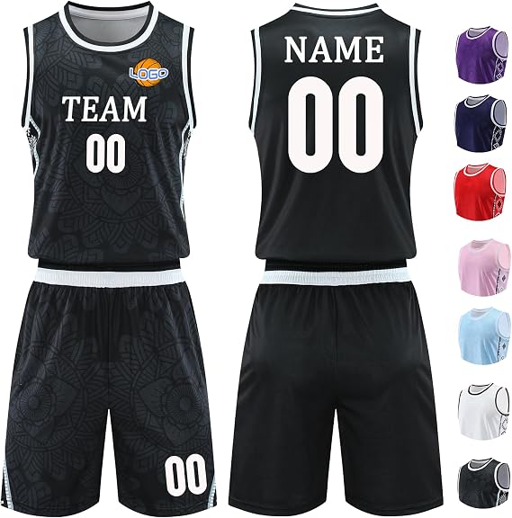 Custom Basketball Team Jersey with Number Personalized Your Own Basketball Jersey with Name for Kid Adult