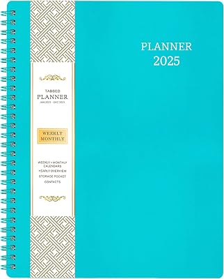 2025 Planner - Jan. 2025 - Dec. 2025, 8 x 10, Planner 2025 Weekly & Monthly Planner, Flexible Cover, to-Do List, Twin-Wire Binding