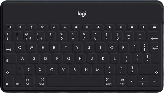 Logitech Keys-to-Go Super-Slim and Super-Light Bluetooth Keyboard for iPhone, iPad, Mac and Apple TV, Including iPad Air 5th Gen (2022) - Black