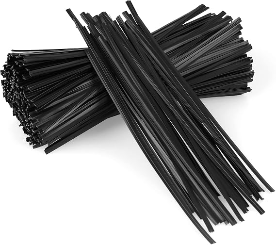 300 Pcs Plastic 5" Twist Ties for Bags, Bread, Household & Office Use