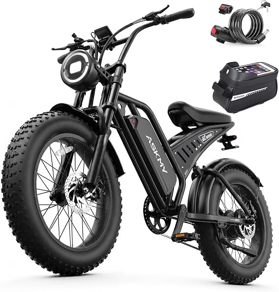 E500 Fat Tire All-Terrain Electric Bike, 1500W Peak Motor 48V 15Ah