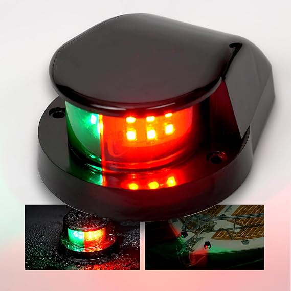 marinexplore Boat Navigation Lights Bi-Color Led Bow Light for Fishing Boat