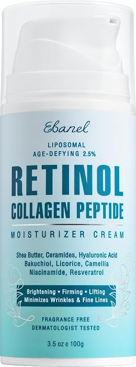 Ebanel Retinol Cream for Face 3.5Oz with Collagen Peptide & Hyaluronic Acid