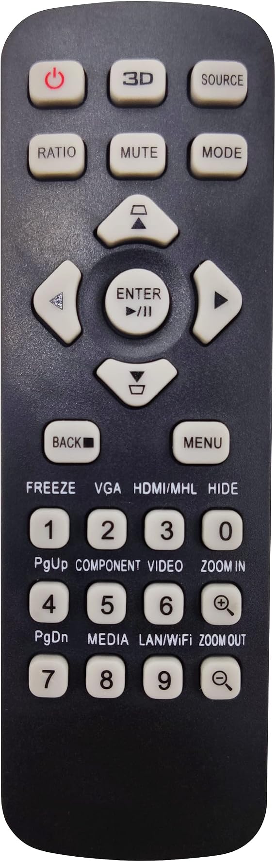 T-2501 Projector Remote Control for Acer H6512BD+, H6521ABD, H6521BD, H6522ABD, H6522BD, H6540BD, H6545BD, X1123HG, X1126AH, X118, X1186G, X118AH, X118H, X118HG, X1223HG, X1226AH, X128 | [INTECHING Make] For use with Acer H6512BD+, H6521ABD, H6521BD, H6522ABD, H6522BD, H6540BD, H6545BD, X1123HG, X1126AH, X118,