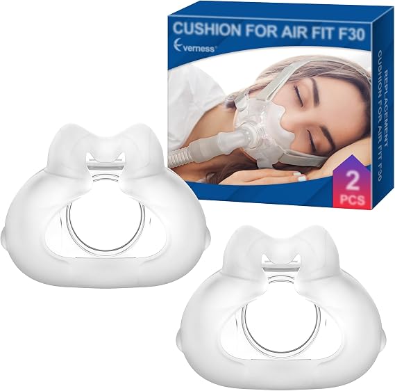 2 Packs Replacement Cushion (M) for F30, Size Range from 1.3-1.9 Inch, Reliable Seal & Comfortable Fit, Compatible with Original Frame, Excellent-Value & Durable Replacement Supplies by Everness (M)