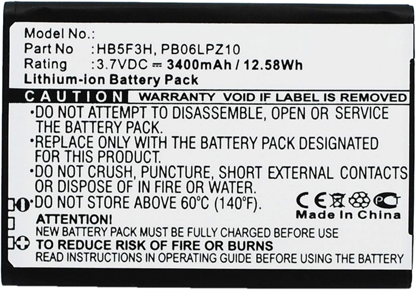 Synergy Digital Wireless Router Battery, Works with Huawei E5775 Wireless Router, Li-Ion, 3.7V, 3400 mAh Ultra High Capacity Battery