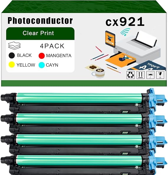 Compatible for Lexmark cx921 Photoconductor Unit 76C0PK0 CS921de CS923de CX921de CX922de CX923dte CX923dxe Printers, High Yield 200000 Pages Bright Clear Colors (4-Pack BK/C/M/Y)