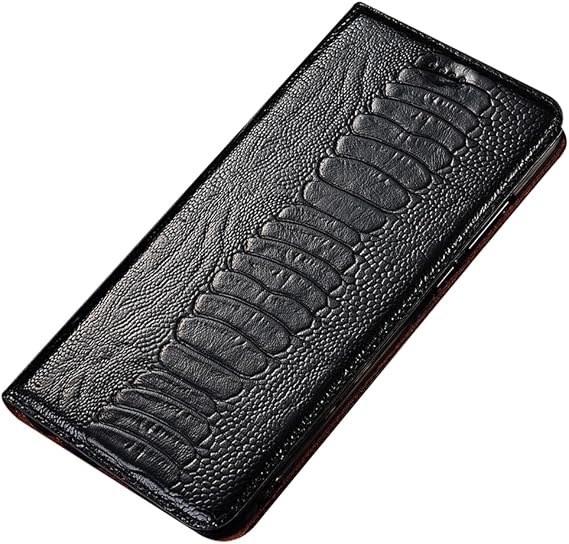 Card Slot Cover for iPhone 17 Pro Max/17 Pro/Air/17, High-end Genuine Leather Full Wrap Shockproof Folio Phone Case,Black,17